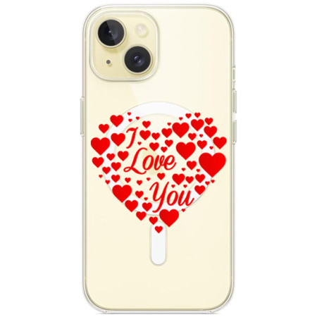 Husa personalizata Apple iPhone 14, MagSafe, I Love You
