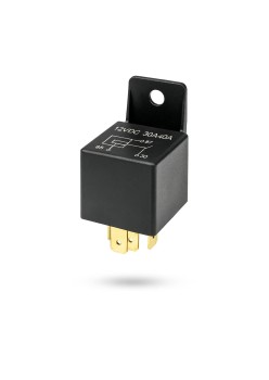 Releu Auto 12V 40A cu 5 Pini + Mufa cu Cabluri, Suport Montare, Set Complet