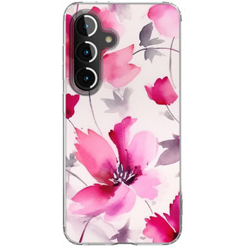 Husa personalizata compatibila Samsung Galaxy S24, MagSafe Atasare Magnetica, Antisoc, Model Floral 6