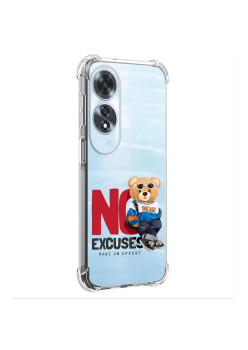 Husa Antisoc pentru Oppo A60, AirBag PRO, Transparent, No Excuses