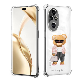 Husa Antisoc pentru Honor 200 Pro, AirBag PRO, Protectie Completa, Design Transparent, Working Girl