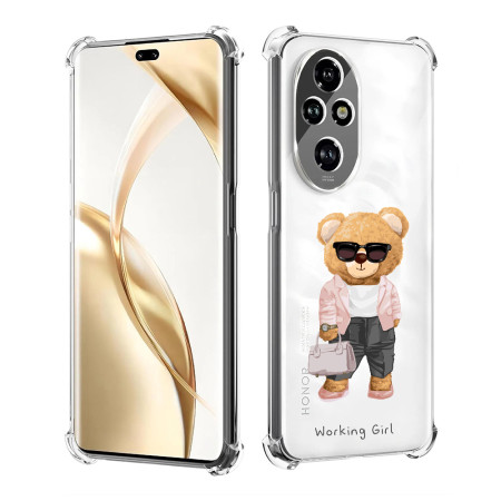 Husa Antisoc pentru Honor 200 Pro, AirBag PRO, Protectie Completa, Design Transparent, Working Girl