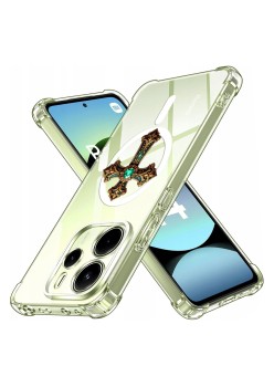 Husa Antisoc pentru Xiaomi Redmi Note 14 4G (Regional) - AirBag Magsafe, Colțuri Ranforsate - Cross Smarald
