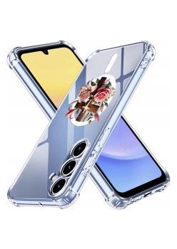 Husa Antisoc pentru Samsung Galaxy A16 - AirBag Magsafe, Colțuri Ranforsate - Cross Floral