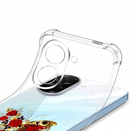 Husa Antisoc pentru Xiaomi Redmi A5 4G - AirBag TPU, Colțuri Ranforsate- Butterfly Rosu 