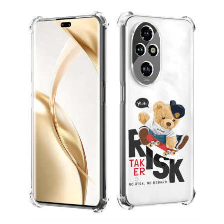 Husa Antisoc pentru Honor 200 Pro, AirBag PRO, Protectie Completa, Design Transparent. Risk Taker