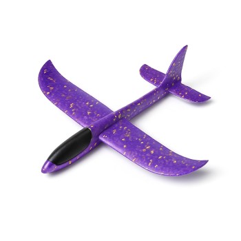 Avion Planor Copii 48 cm, Material Poliester Rezistent, Zbor 10-30 m, Manevre Slalom, Varsta 3+, Violet