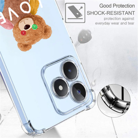 Husa Antisoc pentru Realme C51, AirBag Love Is Colorful, Clear