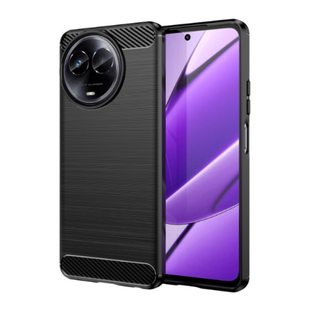 Husa Carbon compatibila Realme C67 4G, Tech AntiSoc, Negru