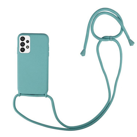 Husa compatibila cu Samsung Galaxy A33, Strap, Cu Snur prindere gat regrabil, Camera Protect, Antishock, Mint Green