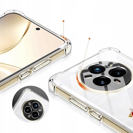 Husa Antisoc pentru Realme 14 Pro+ AirBag TPU, Colțuri Ranforsate- Butterfly Rosu 