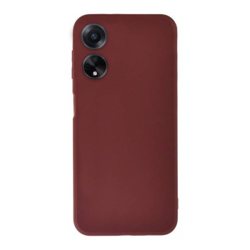 Husa Silicon compatibila Oppo A98, Soft Matt, Protectie Camera Foto, Bordo