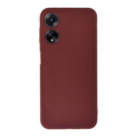 Husa Silicon compatibila Oppo A98, Soft Matt, Protectie Camera Foto, Bordo