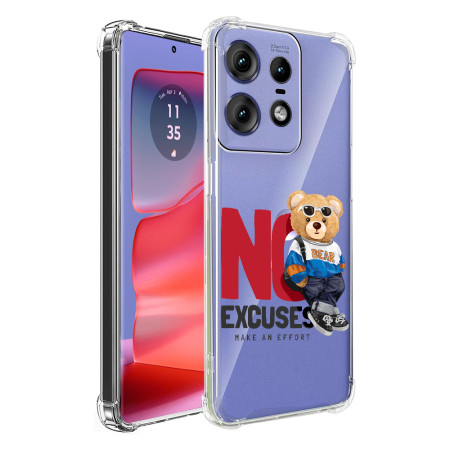 Husa Antisoc pentru Motorola Edge 50 Pro - Protectie TPU AirBag Transparenta No Excuses