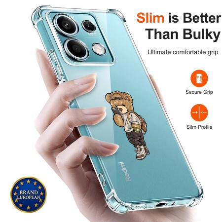 Husa Antisoc pentru Xiaomi Redmi Note 14S - AirBag TPU, Colțuri Ranforsate- Selfie