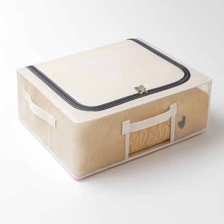 Cutie Depozitare Sub Pat, 50x40x15 cm, Transparenta, cu Manere si Fermoar, Organizator Haine sau Lenjerie