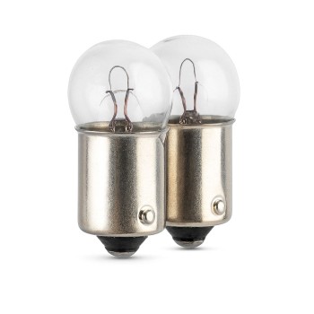 Becuri Auto R10W Halogen 12V 10W, Soclu BA15s, Set 2 Buc, Omologate, Transparent