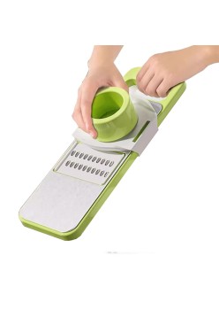 Set Razatoare 7 Piese, Otel Inoxidabil, Ideal Legume, Fructe si branzeturi, Gri-Verde