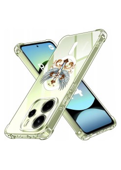 Husa Antisoc pentru Xiaomi Redmi Note 14 4G (Regional) - AirBag Magsafe, Colțuri Ranforsate - Cross White Wings