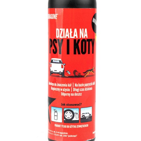 Spray Repellent Caini si Pisici, Protectie Antimarcaj pentru Roți Auto si Spatii Externe, 250ml cu Pulverizator