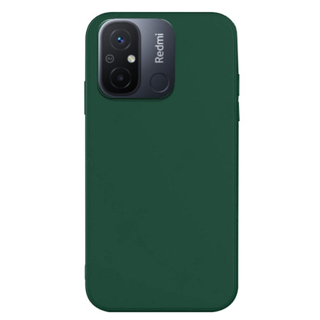 Husa Silicon compatibila Xiaomi Redmi 12c, Soft Matt, Protectie Camera Foto, Verde