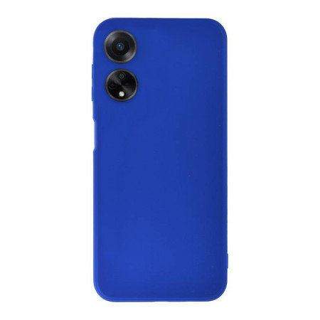 Husa Silicon compatibila Oppo A98, Soft Matt, Protectie Camera Foto, Albastru