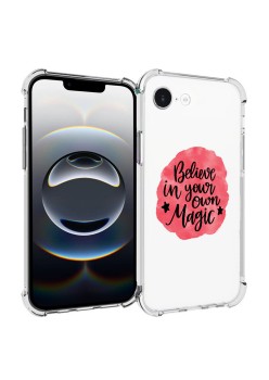 Husa Antisoc pentru iPhone 16e, AirBag PRO, Clear, Belive in Your Own Magic