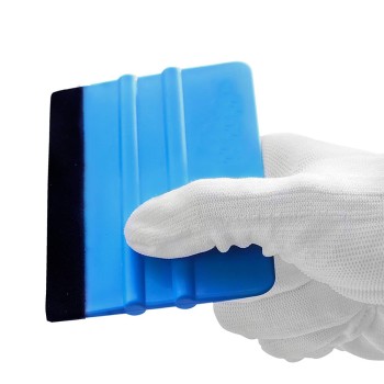 Racleta Albastra cu Velur pentru Colantare Folie Autocolant – Aplicare Umeda sau Uscata