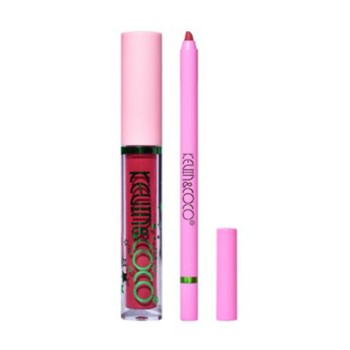 Set Contur de Buze & Lip Gloss – 2 în 1, Finish Lucios, Rezistență Îndelungată, Machiaj Buze Perfect Conturat