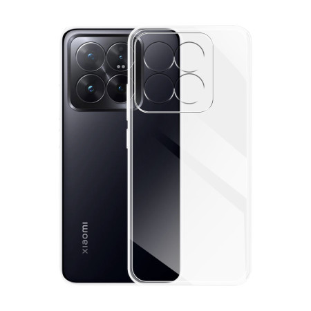 Husa Silicon compatibila Xiaomi 14 Pro, Pastreaza Originalitatea, Transparent 