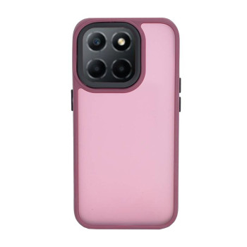 Husa cu protectie la camere si finisaj mat compatibil Honor X6, Smoked, Bordo