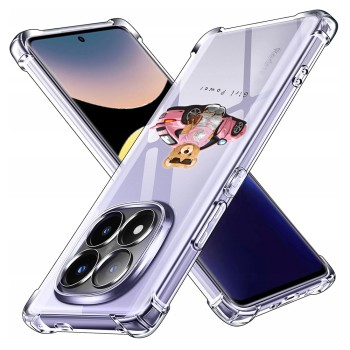 Husa Antisoc pentru Xiaomi Redmi Note 14 Pro+, AirBag PRO, Transparent, Girl Power