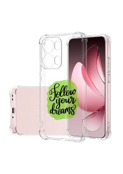 Husa Antisoc pentru Oppo Reno13 Pro, AirBag PRO, Clear, Follow Your Dreams