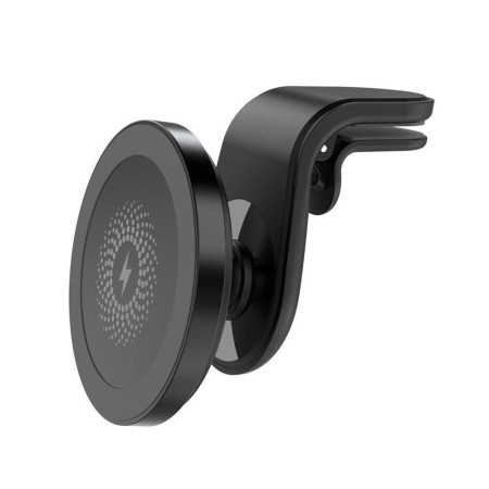  Suport telefon pentru auto cu incarcare Wireless HTPMAG, fixare in grila de ventilatie, Universal compatibil Android si IOS, wireless charger auto 
