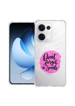 Husa Antisoc pentru Oppo Reno13, AirBag PRO, Clear, Don't Forget To Smile