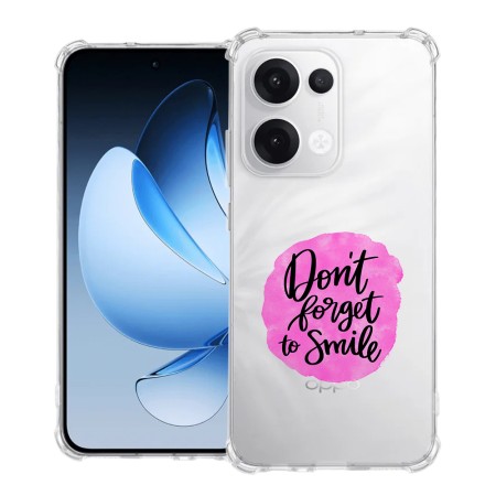 Husa Antisoc pentru Oppo Reno13, AirBag PRO, Clear, Don't Forget To Smile