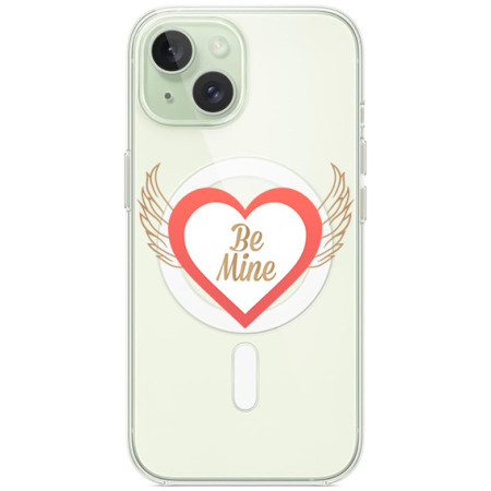 Husa personalizata Apple iPhone 15 Plus, MagSafe, Be Mine