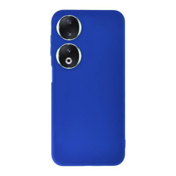 Husa Silicon compatibila Honor 90, Soft Matt, Protectie Camera Foto, Albastru