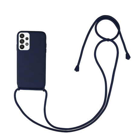 Husa compatibila cu Samsung Galaxy A33, Strap, Cu Snur prindere gat regrabil, Camera Protect, Antishock, Albastru