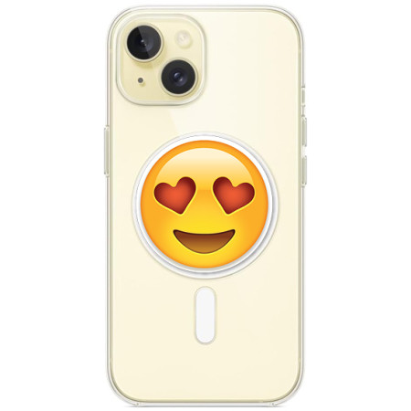Husa personalizata Apple iPhone 14, MagSafe, Drooling Face With Heart Eyes