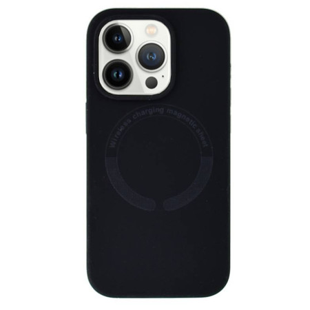 Husa MagSafe compatibila cu Apple iPhone 14 Pro Max, Atasare Magnetica, Interior Microfibra, Negru