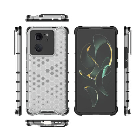 Husa antisoc compatibila Xiaomi 13T Pro, Honeycomb AirBag, Gri