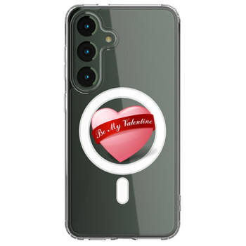 Husa personalizata Samsung Galaxy S24, MagSafe Atasare Magnetica, Be My Valentine