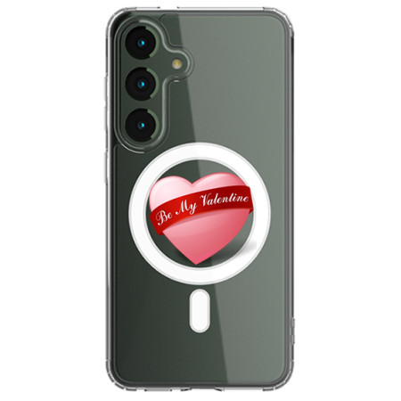 Husa personalizata Samsung Galaxy S24, MagSafe Atasare Magnetica, Be My Valentine