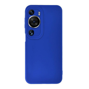 Husa Silicon Huawei P60 Pro, Soft Matt, Protectie Camera Foto, Albastru