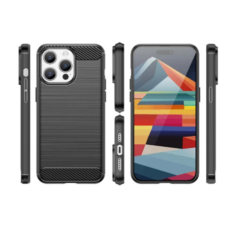 Husa Carbon Apple iPhone 15, Protect Anti-Soc, Negru