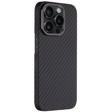 Husa Telefon Tactical MagForce Aramid pentru iPhone 15 Pro, Compatibila MagSafe, Fibra Aramida, 0.8 mm, Negru