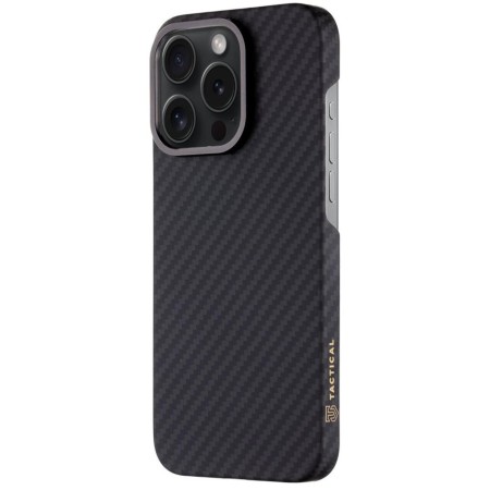 Husa Telefon Tactical MagForce Aramid pentru iPhone 15 Pro Max, Fibra Aramida, Ultra Slim 0.8 mm, Compatibila MagSafe, Negru