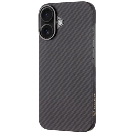 Husa Telefon Tactical MagForce Aramid pentru iPhone 16, Fibra Aramida, Ultra Slim 0.8 mm, Compatibila MagSafe, Negru