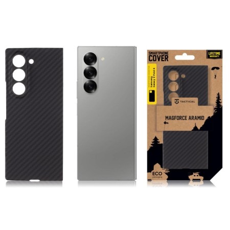 Husa Telefon Tactical MagForce Aramid pentru Samsung Galaxy Z Fold6, Fibra Aramida, 0.8 mm, Magnetica, Negru
